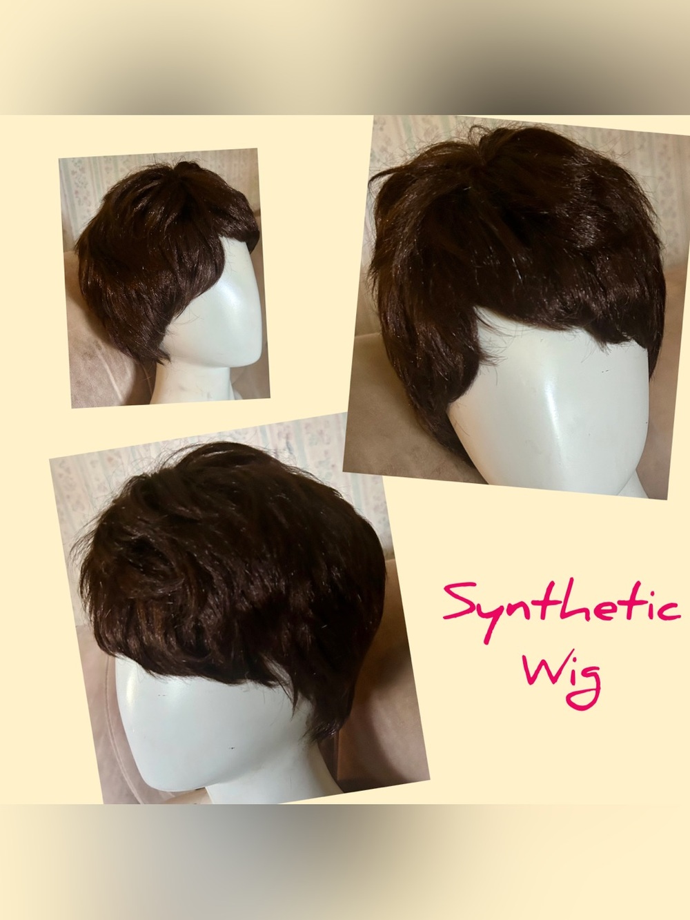 Synthetic Short Pixie Wig - Dark Brown